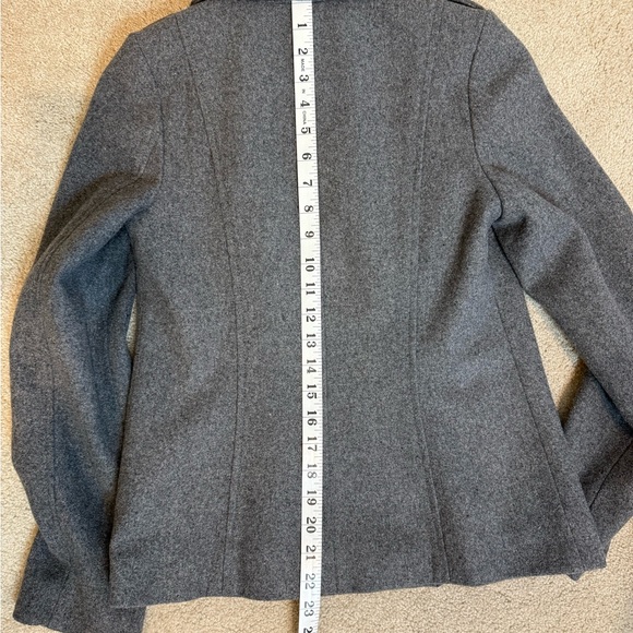 Old Navy Women's XS Charcoal Grey Peacoat Double Breasted Wool - Picture 4 of 7